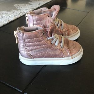 Pink baby high top vans